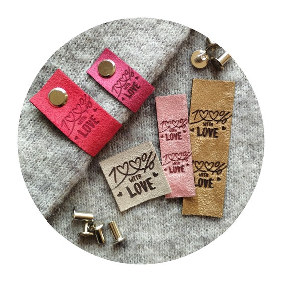 40x40mm Crochet Tags / Knitting Tags | Clothing Tags Custom or Knitting  Accessories | Wooden Tags / Personalized Label Tags