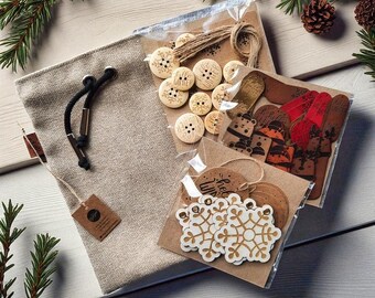 79x pieces GIFT SET gift for knitter, gift for her, gift for mom, handmade label, label for handmade item, leather label, beanie tag, nobaa