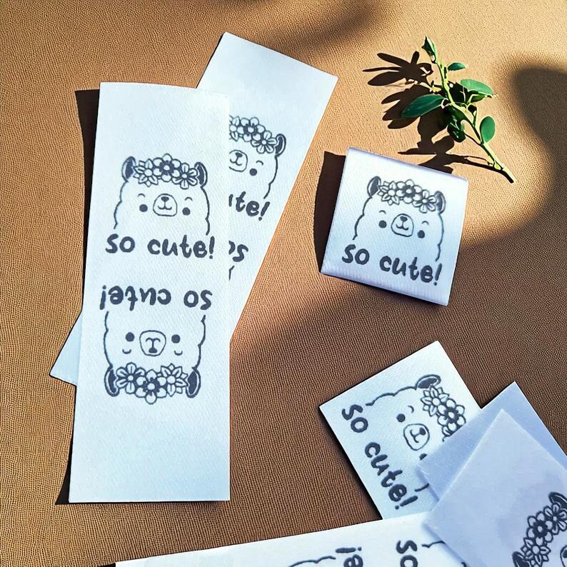 Satin Labels - ALPACA - Clothing Label - Sewing Label - Fold Over Label ...