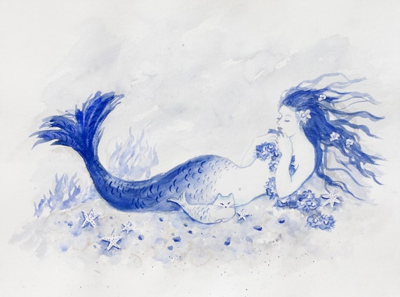 Blue Mermaid Card Blue Mermaid Card