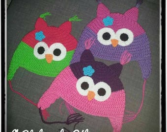 Super cute or OWL crochet - baby or child - mixed girl or boy - baby gift or birthday