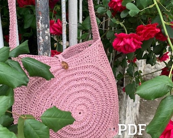 Crochet Raphia Bag Pattern, PDF crochet Pattern, DIY crochet tote bag, crochet raphia bag pattern, raffia bag pattern