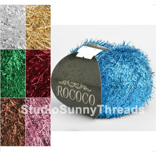 Eyelash Yarn Crochet Metallic Thread Glitter Yarn Lurex Etsy