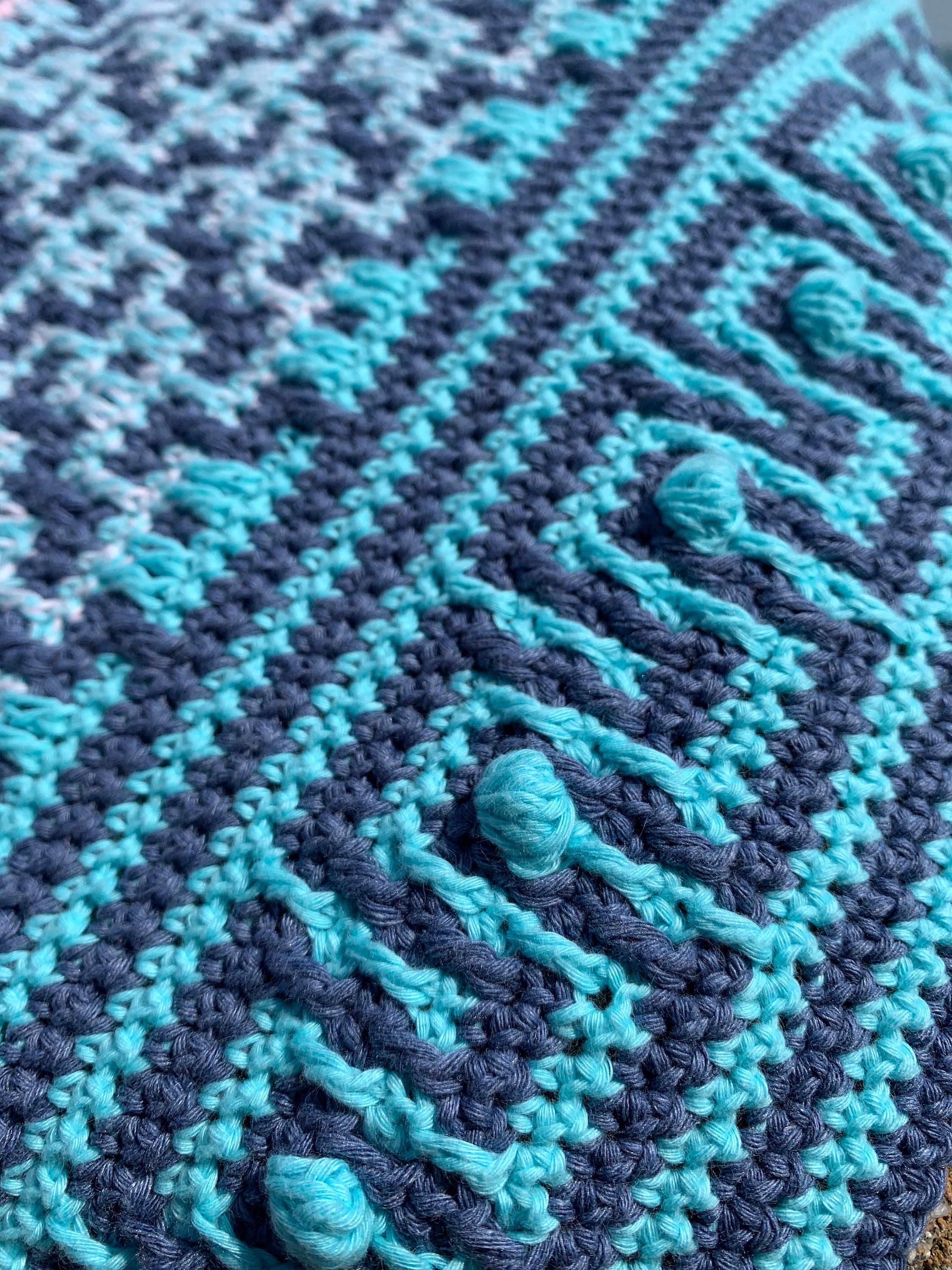 Crochet Baby Blanket PDF Pattern Inset Mosaic Crochet Blanket Etsy