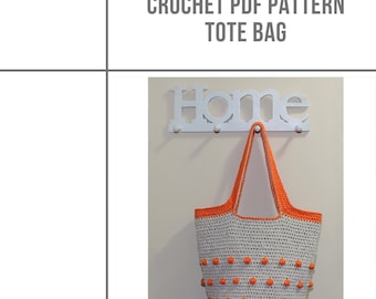 Crochet Bag Pattern from a cotton cord, PDF crochet Pattern, DIY crochet tote bag, crochet basket bag pattern, summer bag pattern