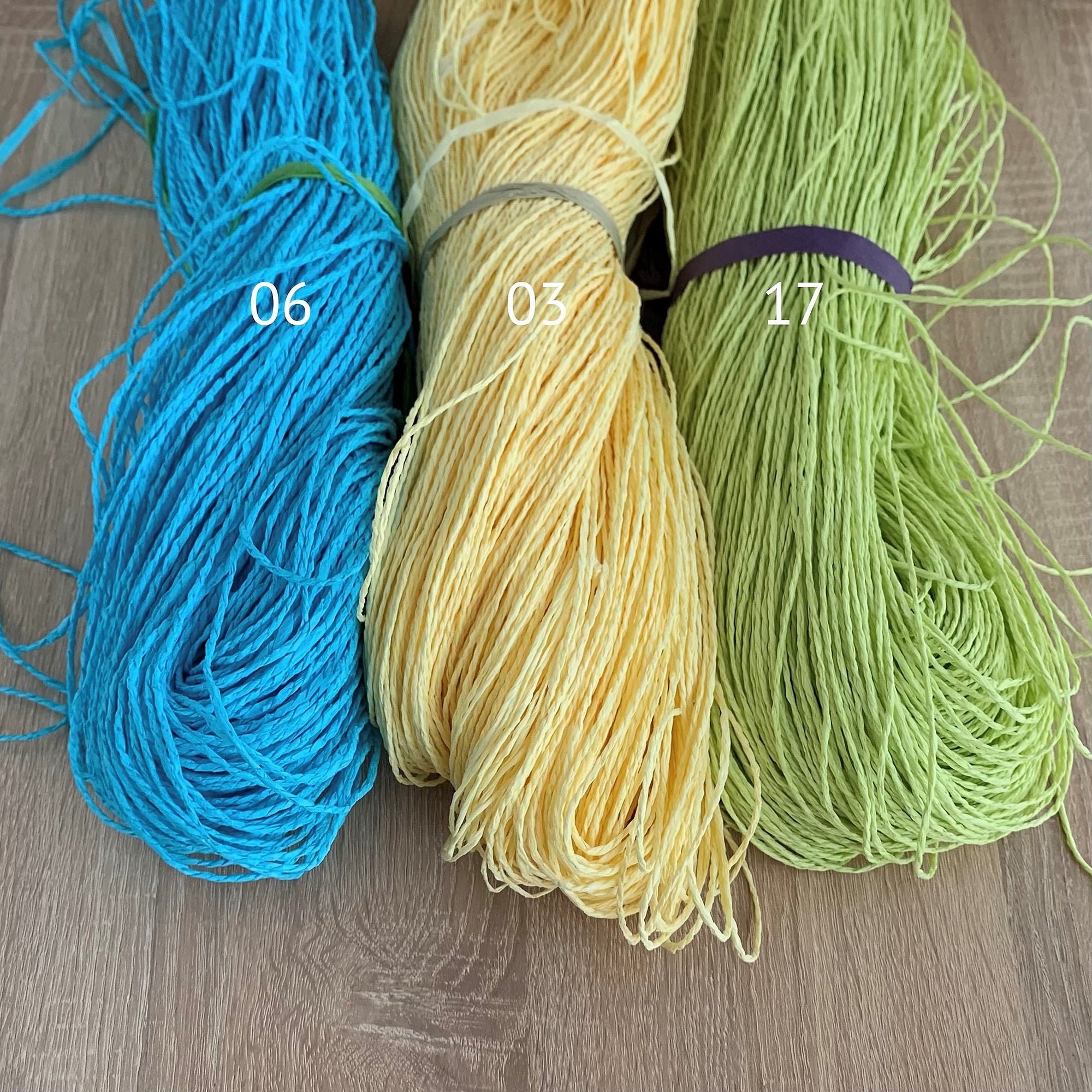 Raffia yarn natural paper yarn cellulose yarn for bag & hat Etsy