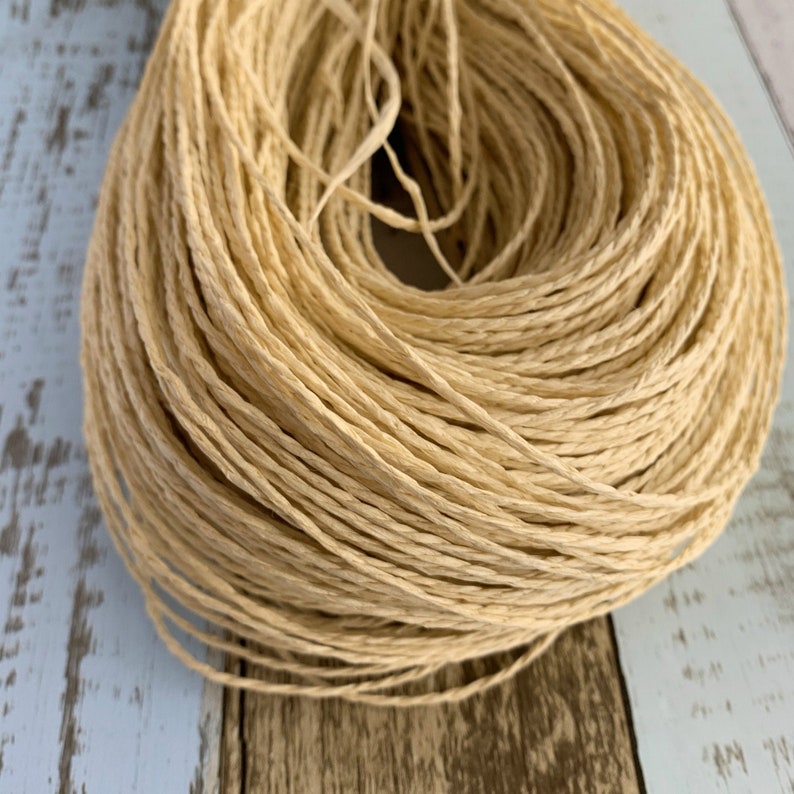 Beige raphia yarn straw natural raffia yarn paper yarn Etsy