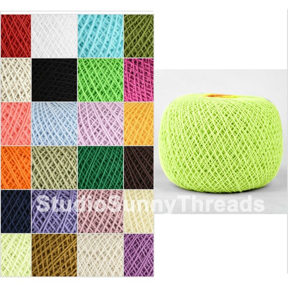 Crochet Thread Size 20 Cotton Yarn for Crochet and Knitting Etsy