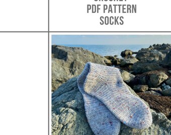 Crochet Socks PDF Pattern, crochet socks pattern, PDF Download Pattern, PDF crochet pattern, toe up crochet, socks for women, socks for man