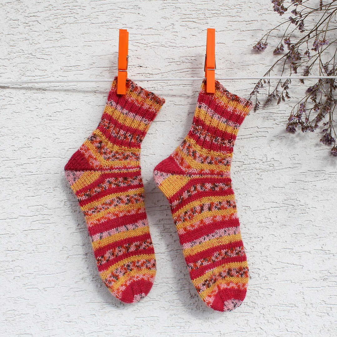 Wool Socks Kids Knit Wool Socks Hand Knitted Socks Handmade Etsy