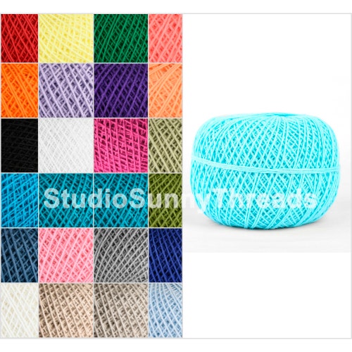 Pearl Crochet Thread Size 5 Mercerized Cotton Yarn Fine Etsy