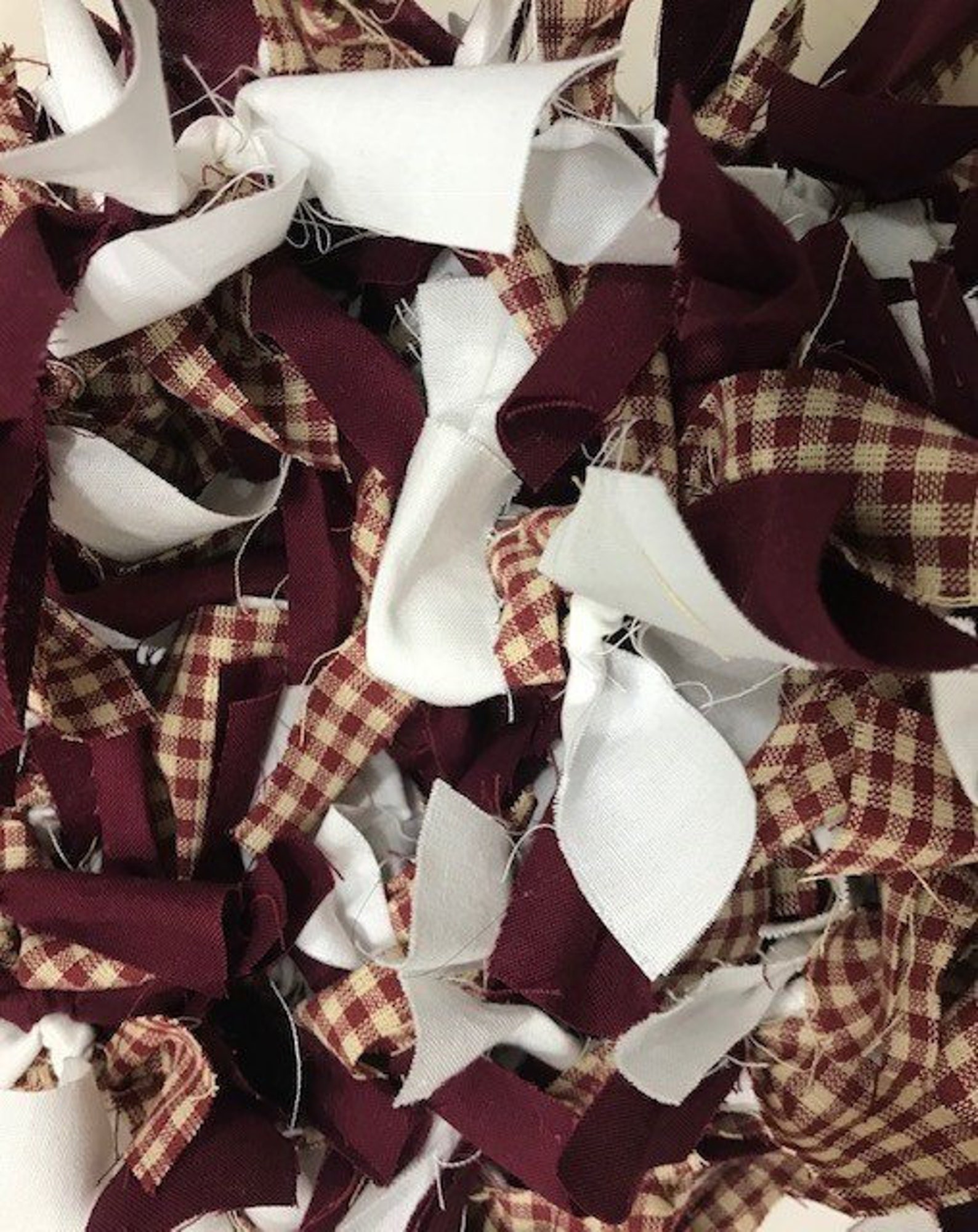 Primitive Fabric garland 6ft Rustic swag rag garland mantle or Etsy