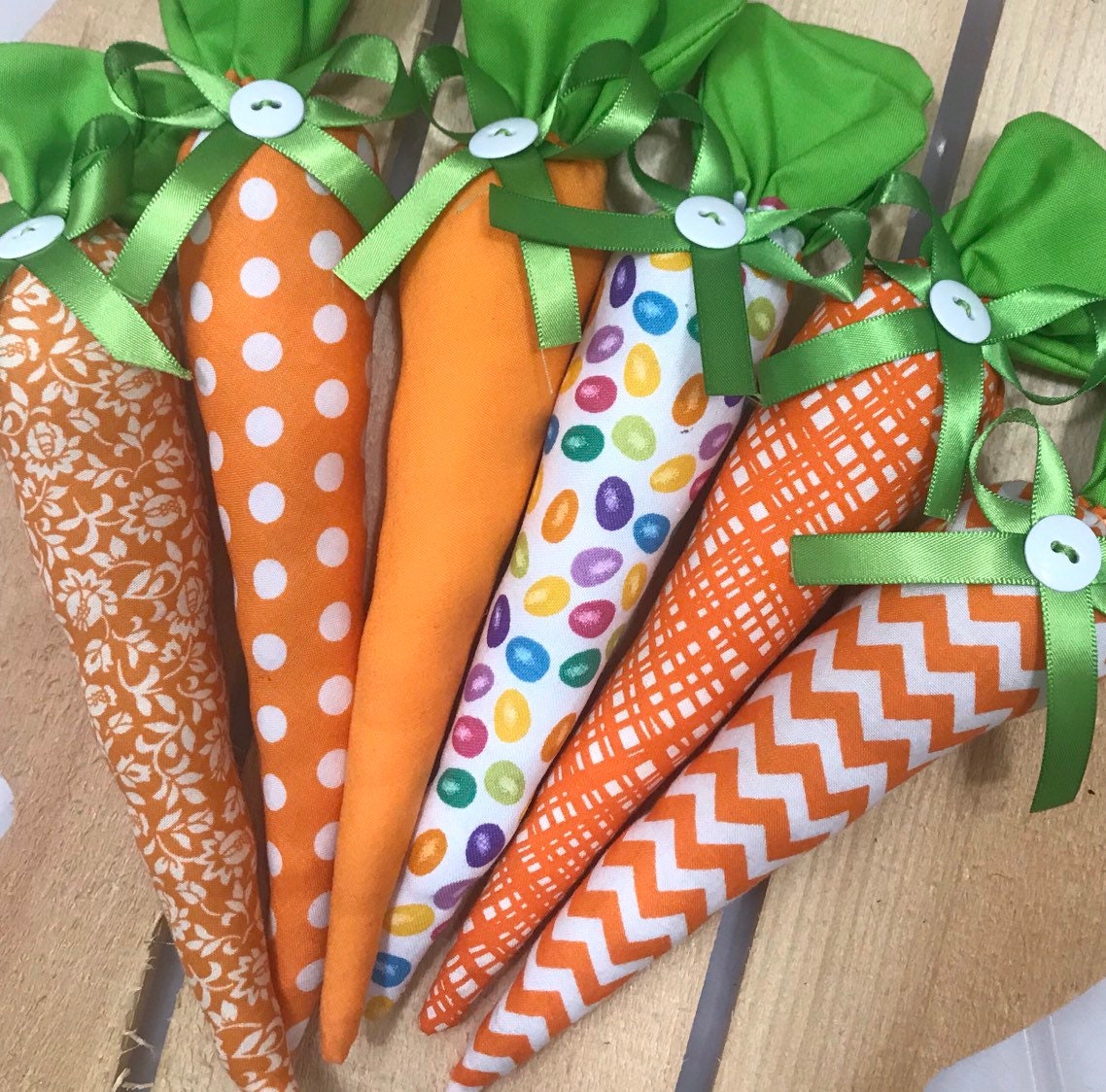 Stuffed Fabric Carrots Chevron Fabric Stuffed Fabric Carrots Etsy