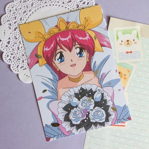 Cartoline di nozze di pesca spose anime ragazze magiche
