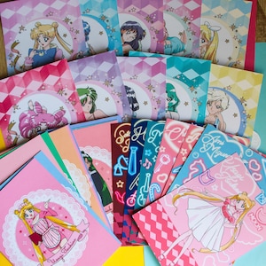 Pretty guardians magical girls mini prints postcard sets