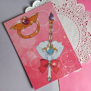 Stampe di cartoline di ragazze magiche anime e articoli di pesche per matrimoni