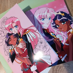 Revolutionary girl Utena magical girls colouring books