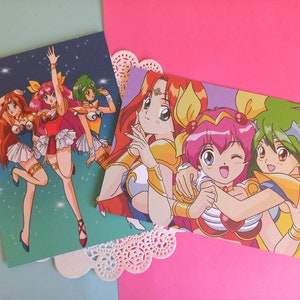 Postales de chicas mágicas de anime de melocotón para bodas