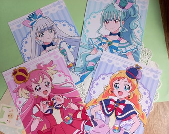 Wonderful magical girls anime cute postcards