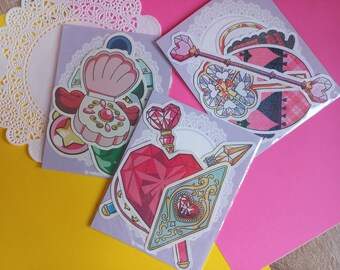 Anime random magical girls items glitter planner stickers
