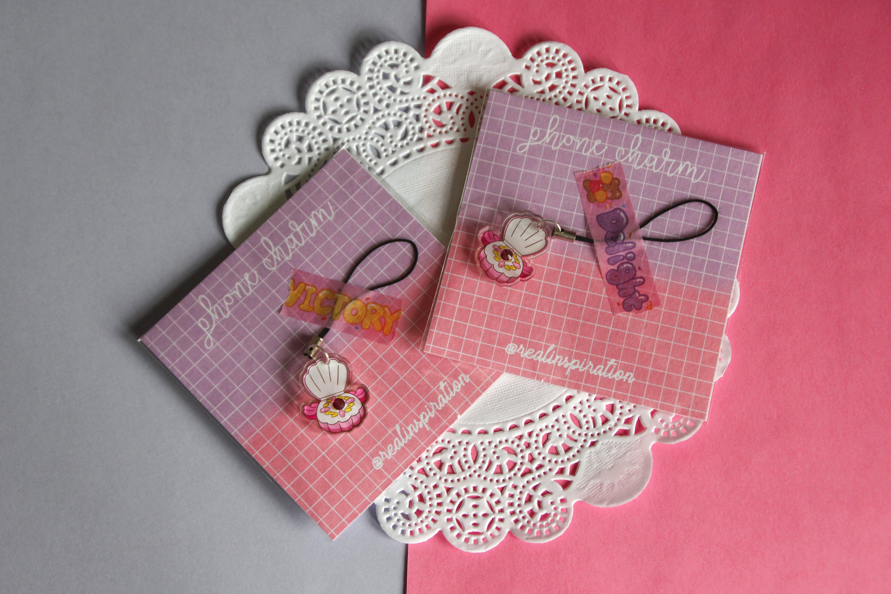 Mermaid cute acrylic phone charm