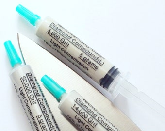 Diamond Polishing Compound, Grit 5,000/14,000/50,000, USA Made