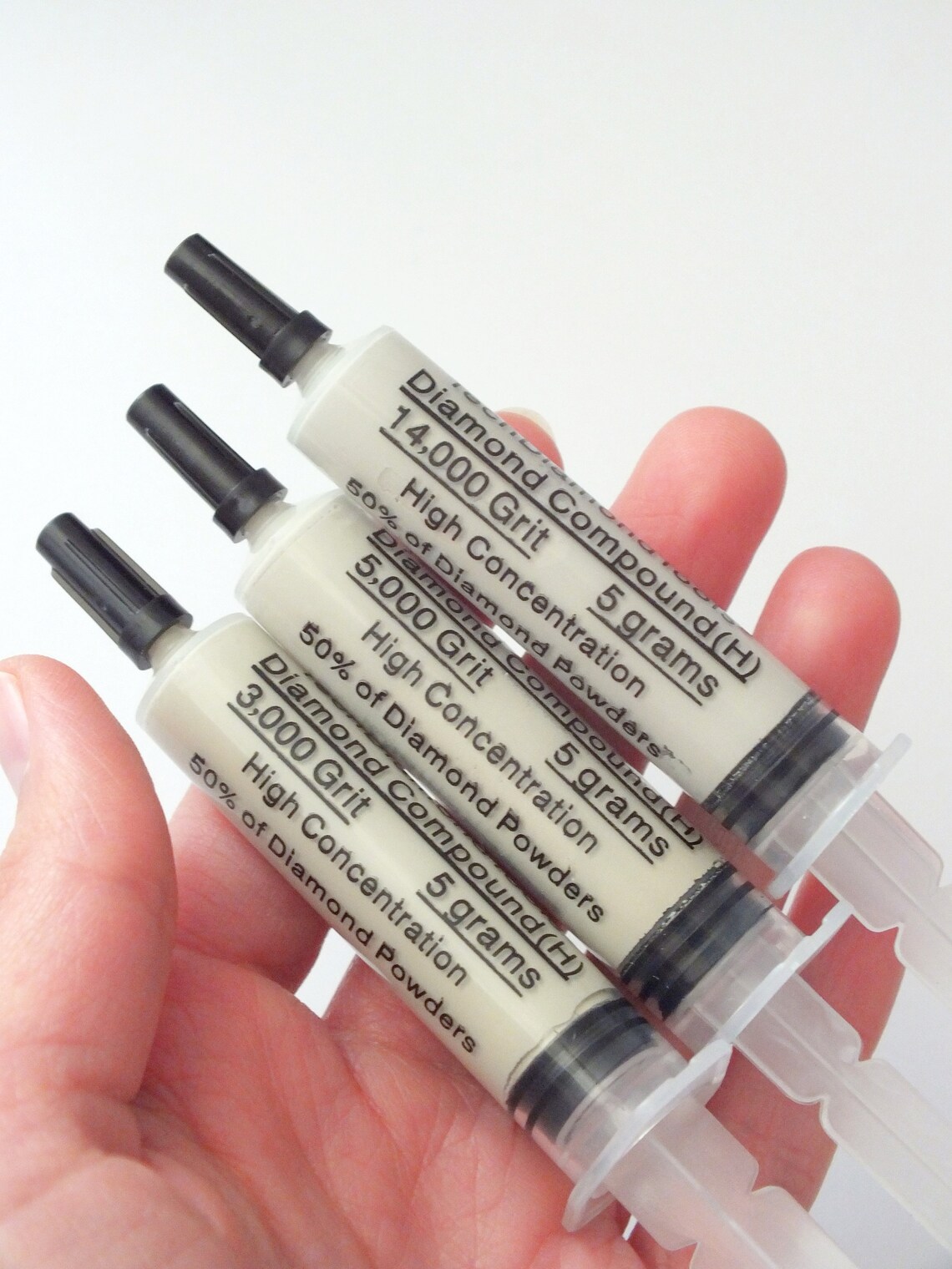 DIAMOND POLISHING COMPOUND, 3 Units, 50 of Diamond Powder, Grit 3000, 5000, 14000, Polishing