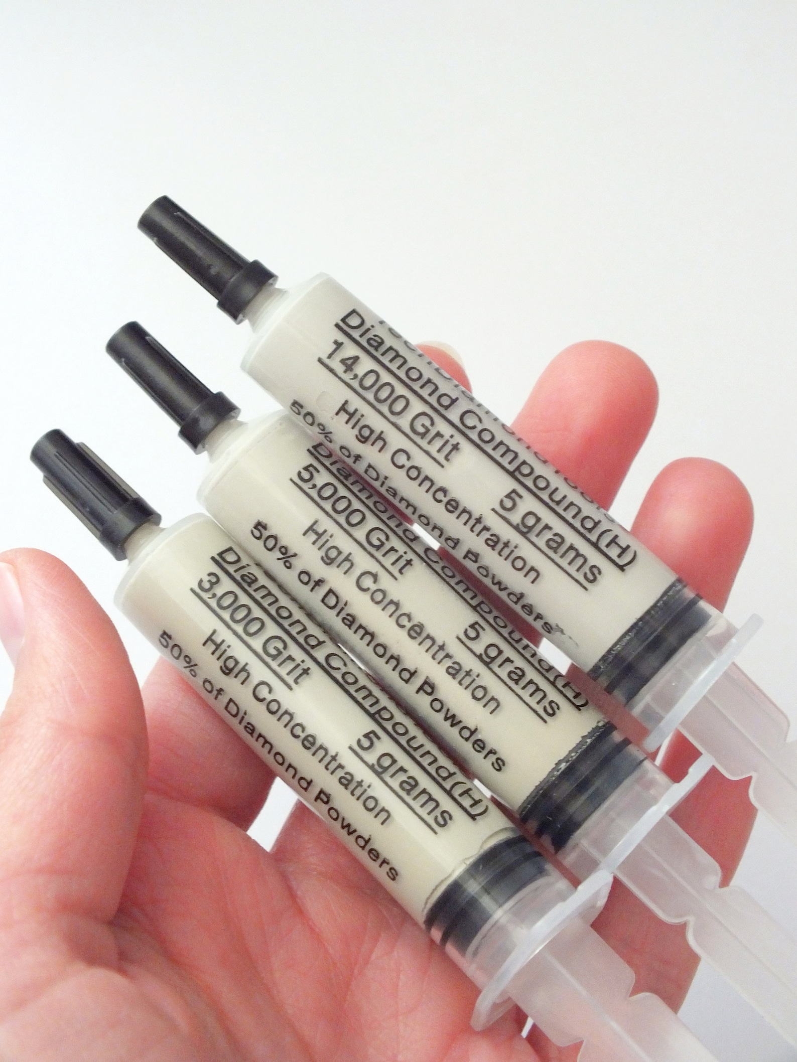 DIAMOND POLISHING COMPOUND, 3 Units, 50 of Diamond Powder, Grit 3000, 5000, 14000, Polishing