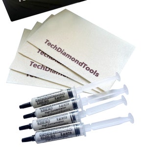 Phone Screen Scratch Remover Kit of 4 Diamond Polishing Compounds and 4 Wool Cloths to Polish and Remove Scratches from Smartphone Screen