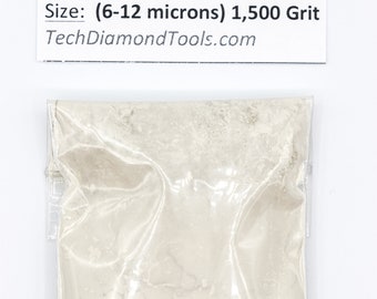 1500 Grit Diamond Polishing Powder, Metal, Glass, Gemstones (25, 50, 100 Carats)