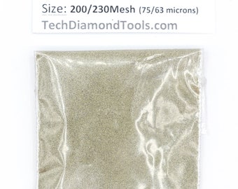 200 Grit Diamond Polishing Powder, 75-63 Micron, for Metal, Glass, Gemstones