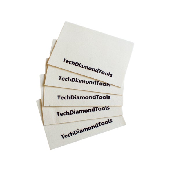 TechDiamonTools Set of 5 Wool Cloths for Buffing or Polishing with TechDiamonTools Diamond Pastes or Powders