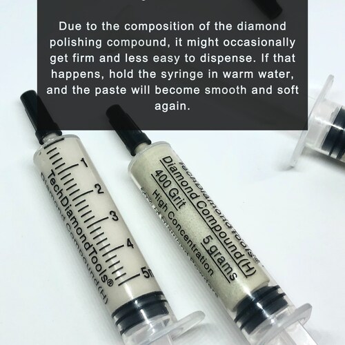 Diamond Polishing Compound, 15 Syringes, 25% of Diamond Powder, Mirror Shine, Gemstone Polish, Metal Polish, Glass Polish, Made in USA shops