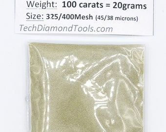 Grinding Diamond Powder, 325 Grit, for Metal, Glass, Gemstone Polishing