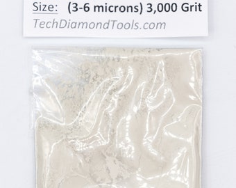 3000 Grit Diamond Polishing Powder, 6 Micron, for Metals, Gemstones