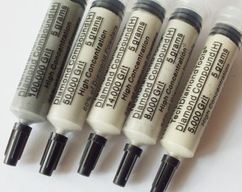 Diamond Polishing Compound, 5-Grit Set, Mirror Finish, Made in USA