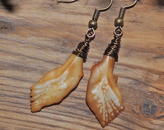 Alligator Gar Scale Earrings, Atractosteus spatula, Scale, Fish, Freshwater, Natural Jewelry, Boho chic, Bohemian