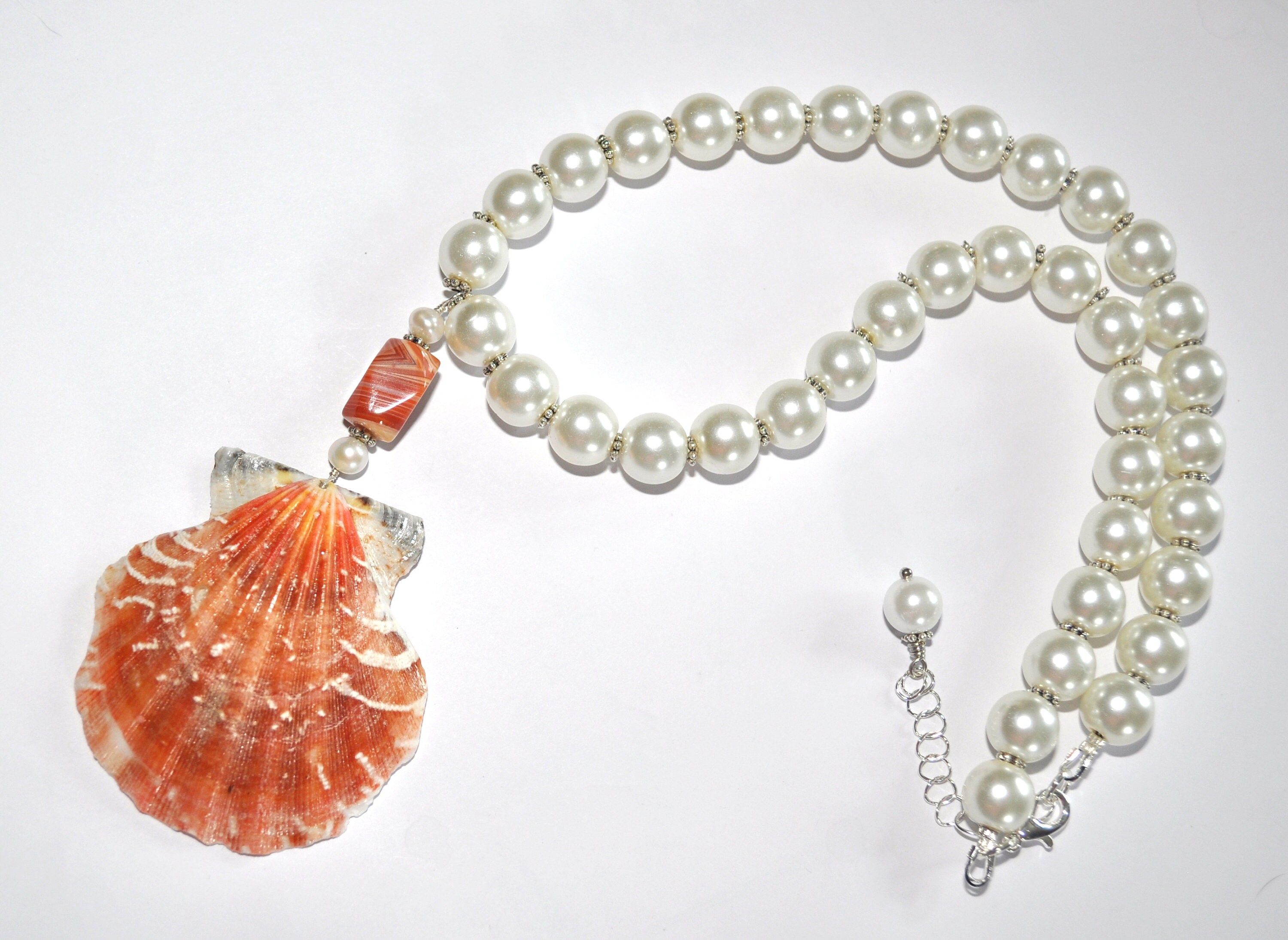 Ocean agate spike necklace main image 1