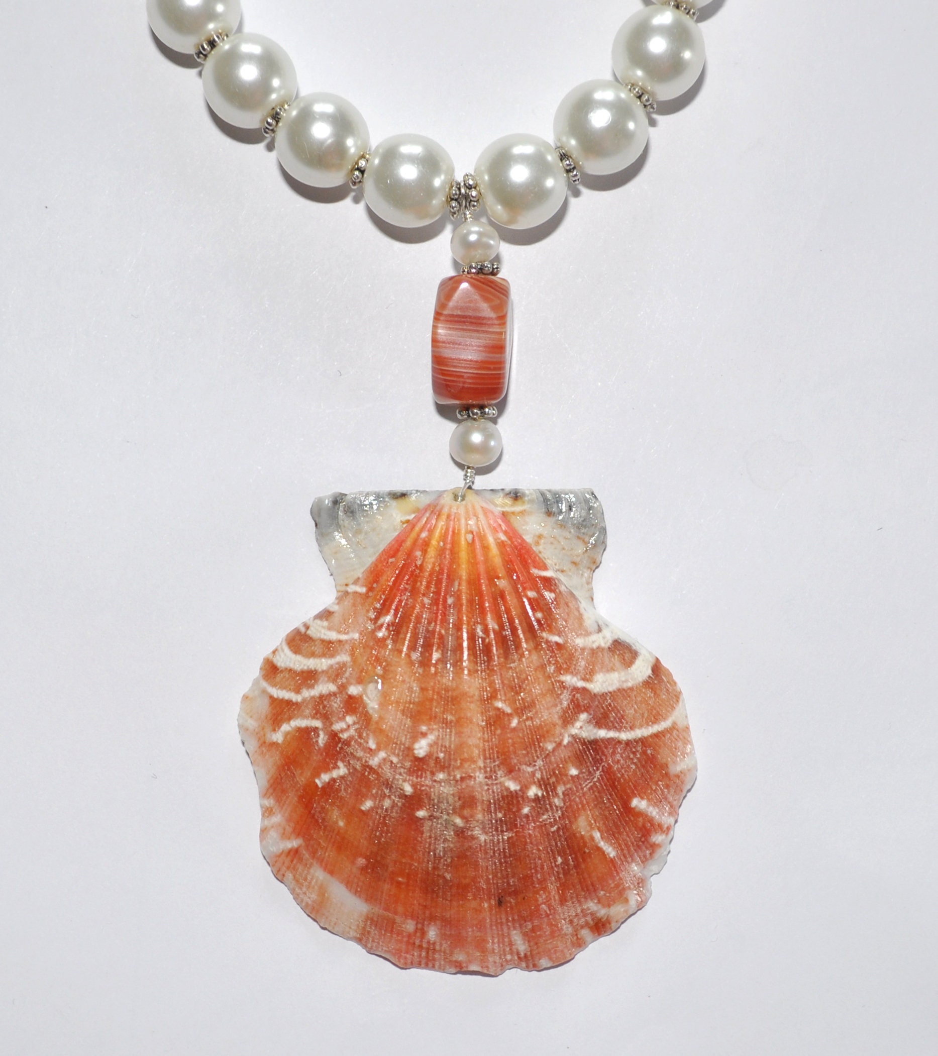 Ocean agate spike necklace