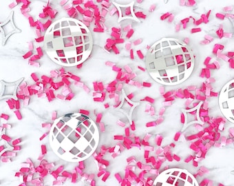 Disco Ball Party Decor, Disco Ball Confetti for Last Disco Party, Groovy Party Decor, Pink Party Supplies, Disco Cowgirl, Last Disco Bach