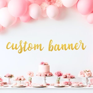 Aangepaste banner, gepersonaliseerde banner, gouden glitterbanner, aangepaste naam, verjaardagsbanner, vrijgezellenfeestbanner, vrijgezellendecoratie, bruidsfeest