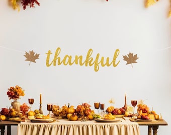 Thankful Banner, Thanksgiving Banner, Thankful Garland, Fall Burlap Banner, Thankful AF, Fall Banner, Thanksgiving Decorations, Grateful,