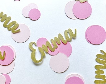 Custom Confetti, Personalized Confetti, Baby Shower Decorations, Baby Sprinkle, Bridal Shower Decor, Girls Birthday Party, Name Confetti,