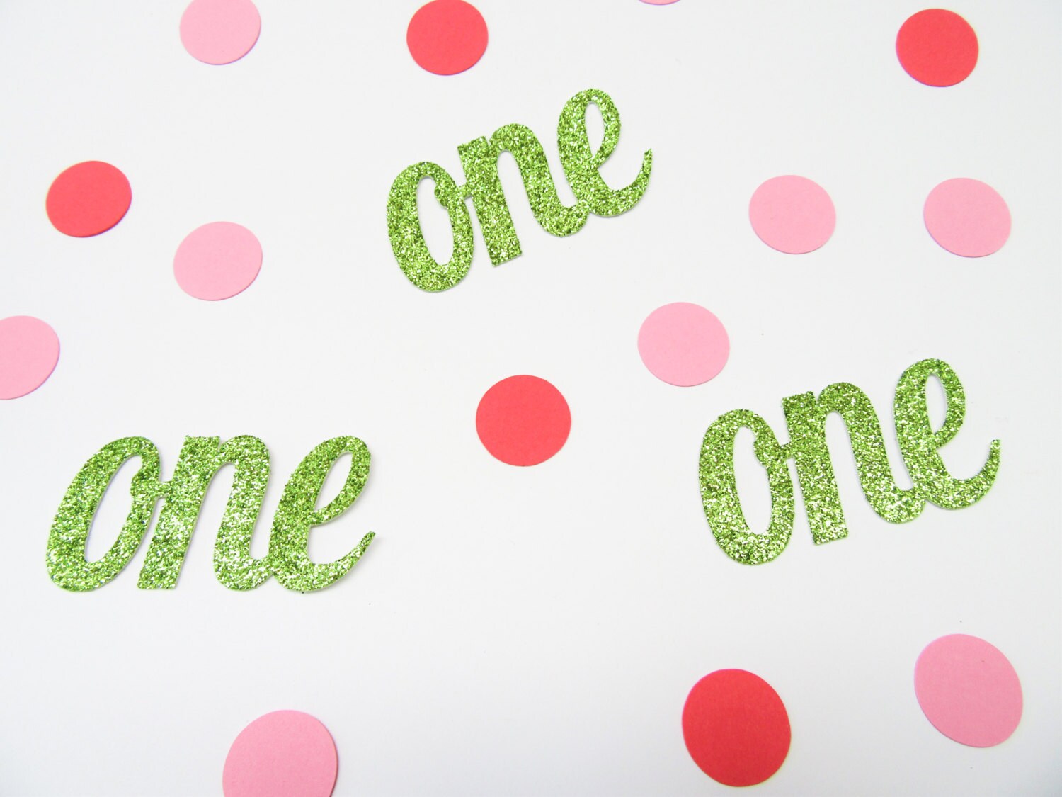 Watermelon Party Decorations One Confetti Watermelon Confetti 1st Birthday Confetti Glitter Confetti Custom Confetti Green