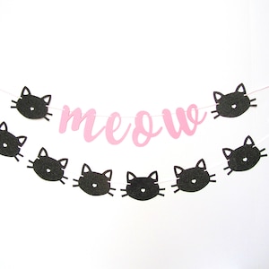 Cat Banner, Cat Themed Birthday, Kitten Banner, Kitten Birthday Decor, Kitty Cat Banner, Kitty Cat Party, Cat Party, Kitten Party,