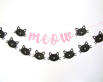 Cat Banner, Cat Themed Birthday, Kitten Banner, Kitten Birthday Decor, Kitty Cat Banner, Kitty Cat Party, Cat Party, Kitten Party,