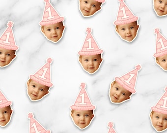Coriandoli personalizzati per il viso, decorazioni personalizzate per la festa del primo compleanno delle bambine