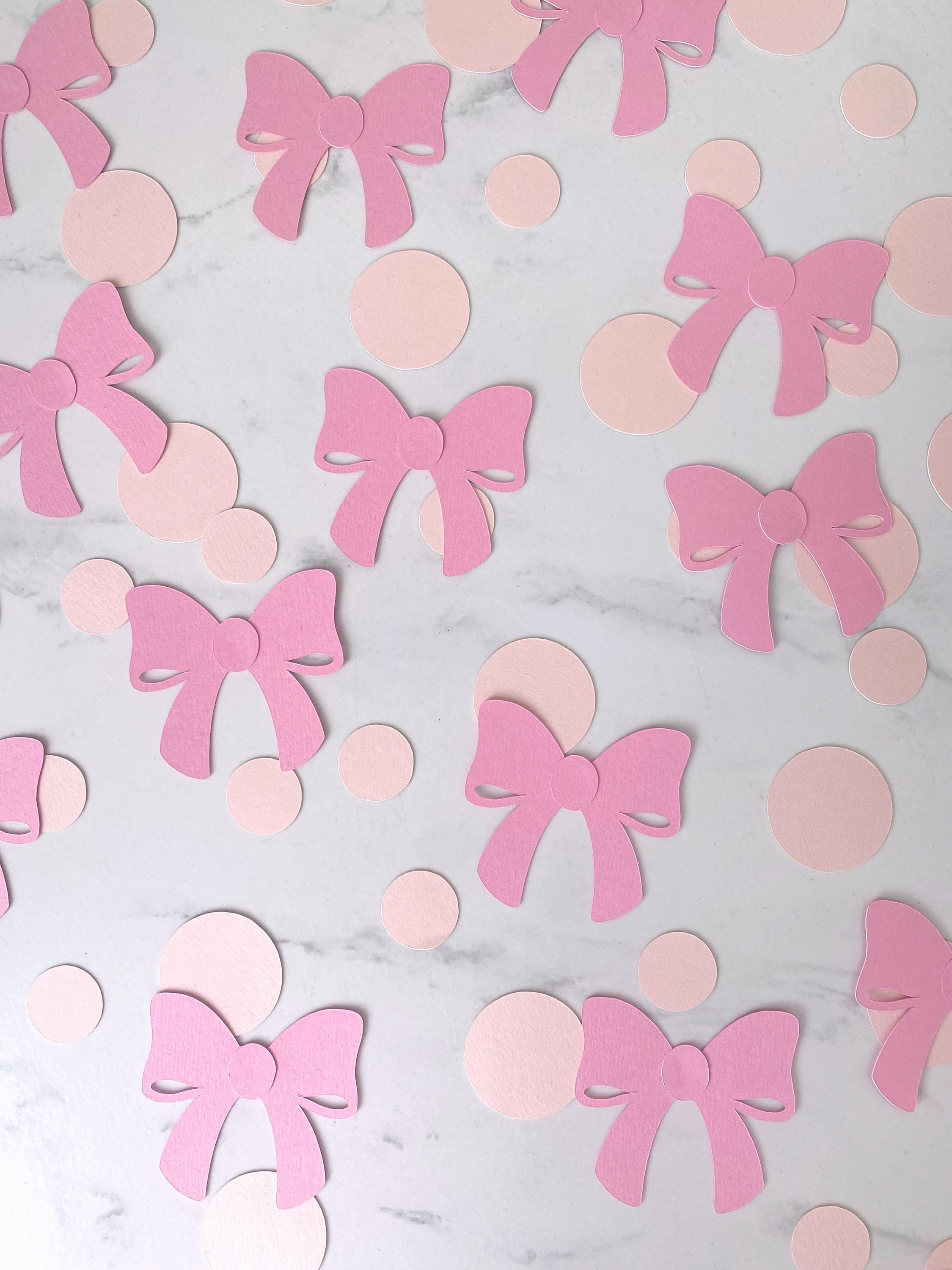 200 Stück Rosa Schleifen-Konfetti – Süße Deko Für Babyparty, Hochzeit, Geburtstag & Junggesellinnenabschied