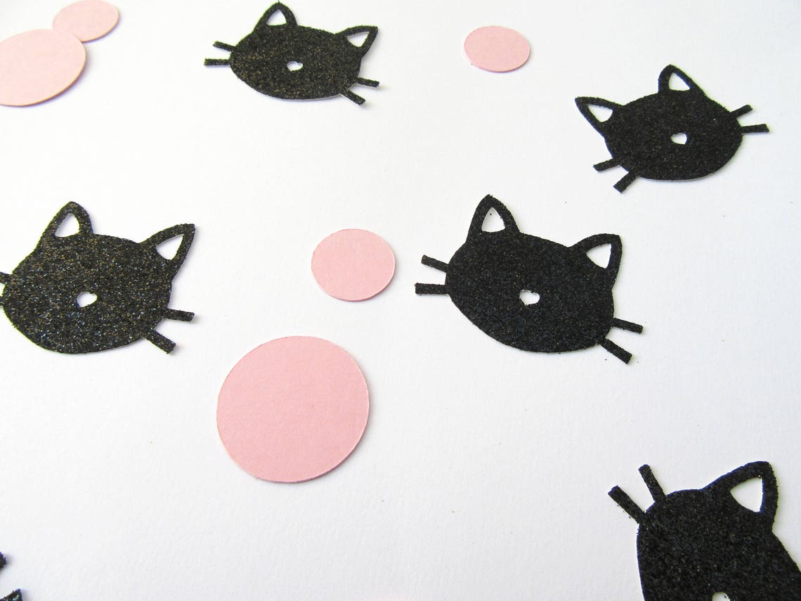 Cat Confetti Kitten Confetti Kitty Cat Confetti Cat Theme Etsy