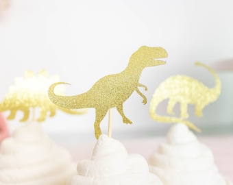 Dinosaur Cupcake Toppers, Dinosaur Birthday, Dinosaur Party, Dinosaur Theme, Dinosaur Girl Birthday, Dino Party, Glitter Dinosaur, Dino Cake